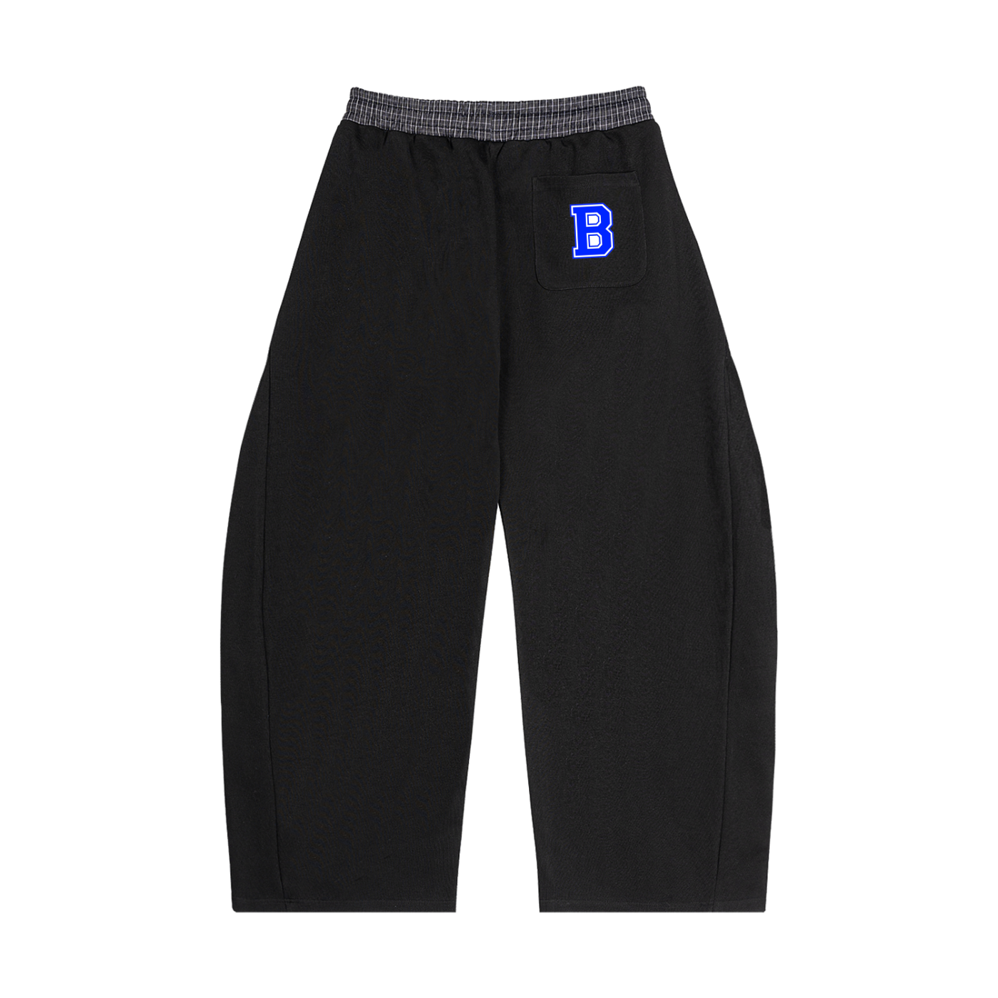 Plaid Waistband Barrel Sweatpants