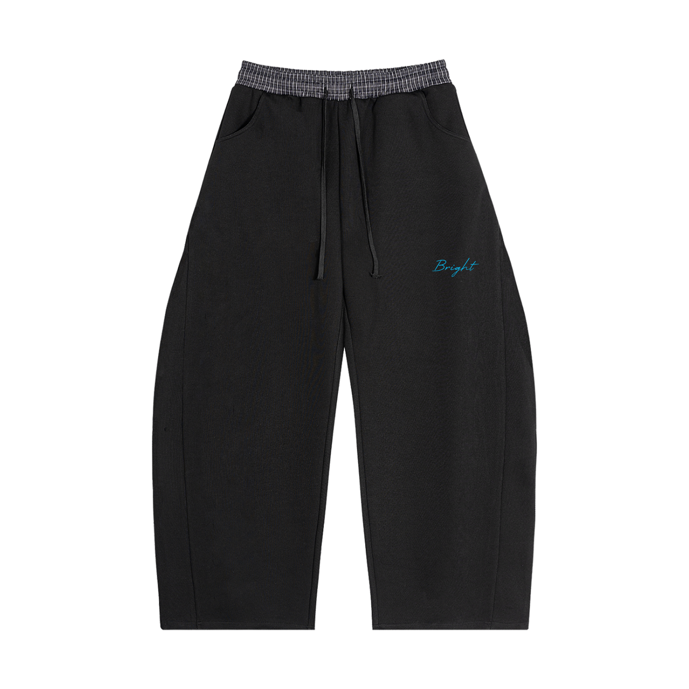 Plaid Waistband Barrel Sweatpants