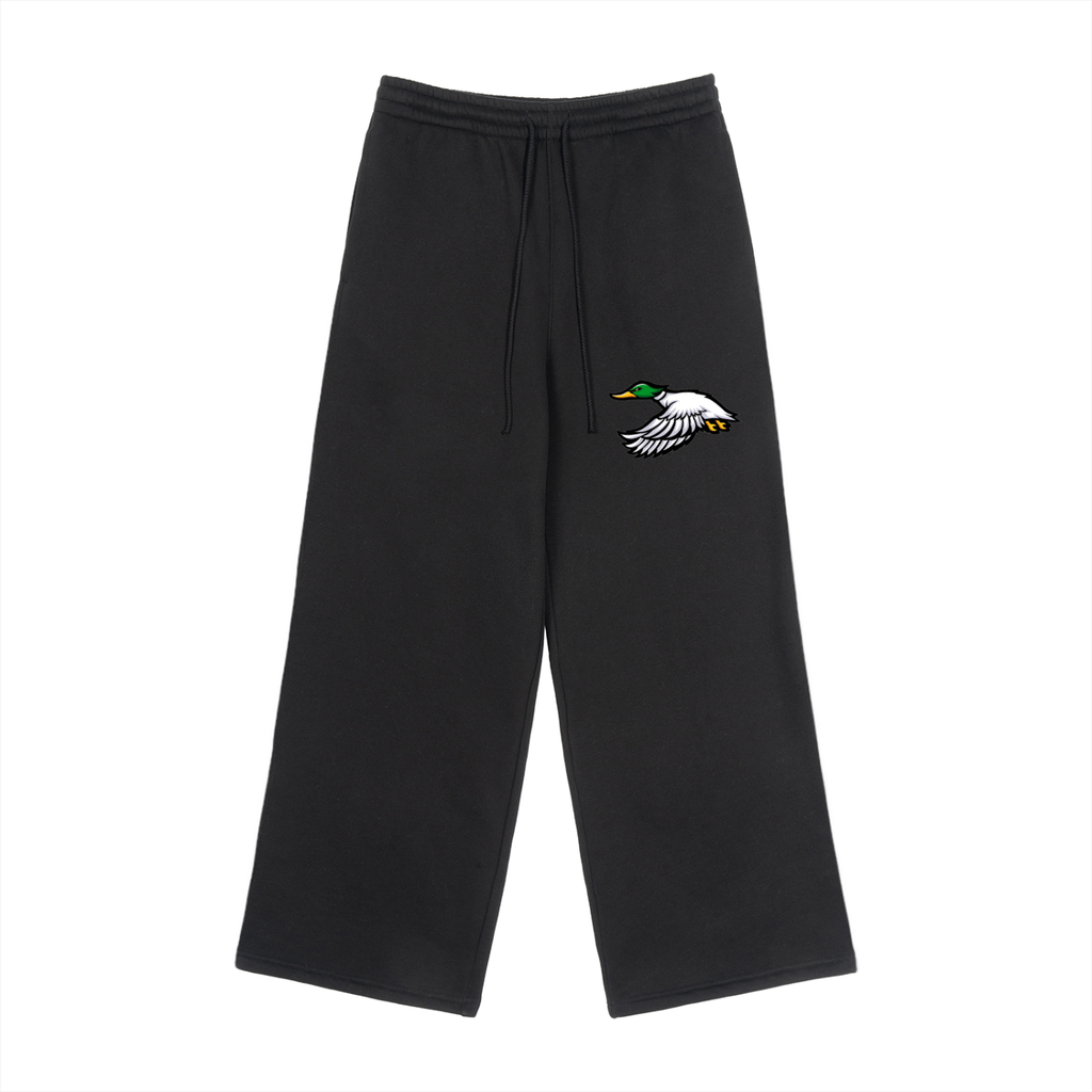 Fleece Drawstring Straight-Leg Sweatpants