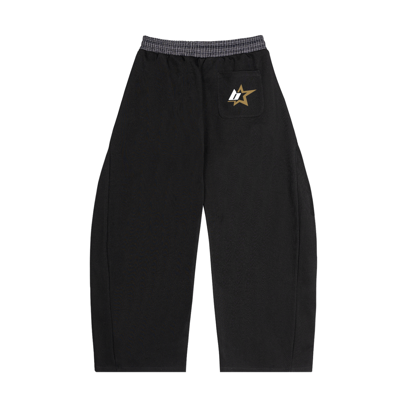 Plaid Waistband Barrel Sweatpants