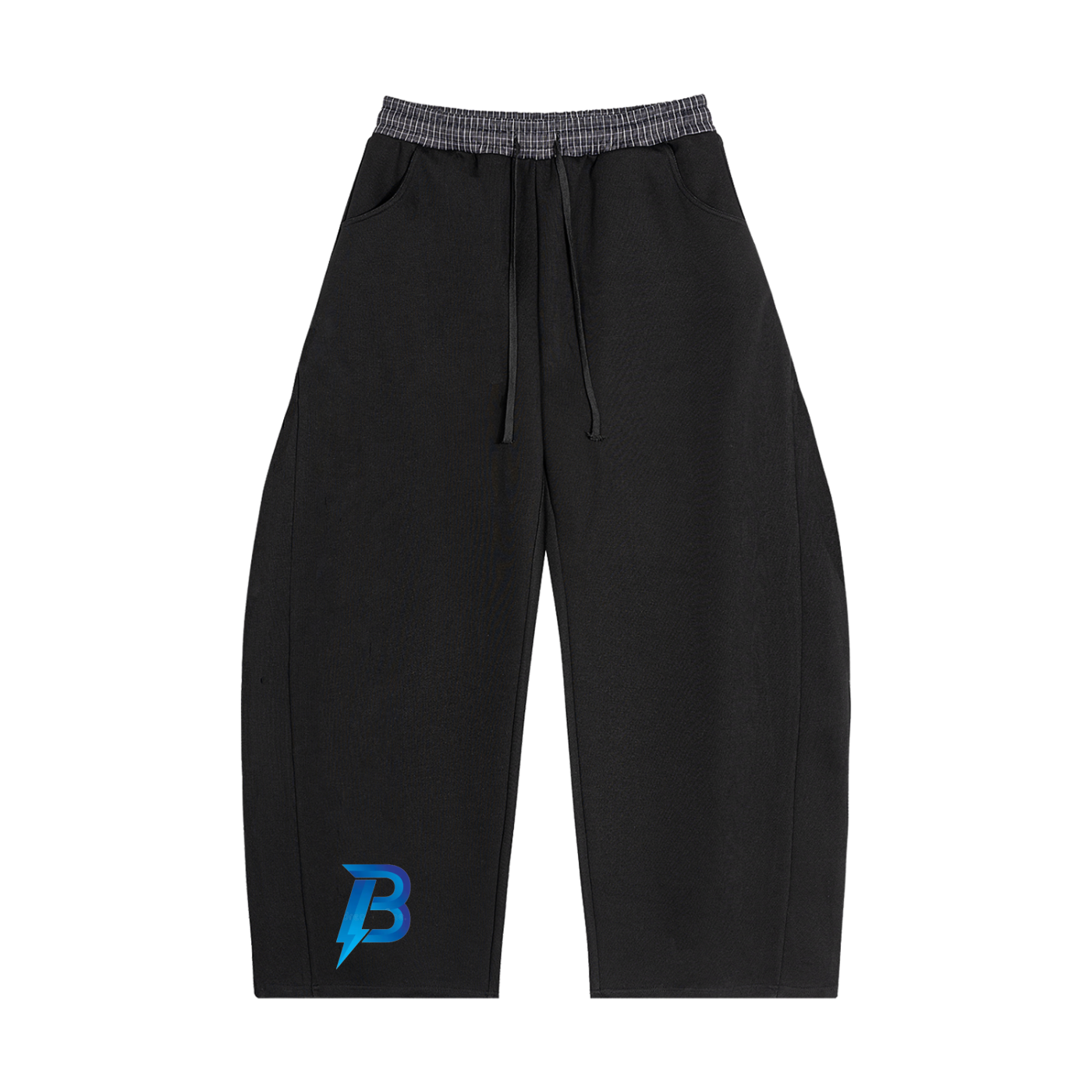 Plaid Waistband Barrel Sweatpants