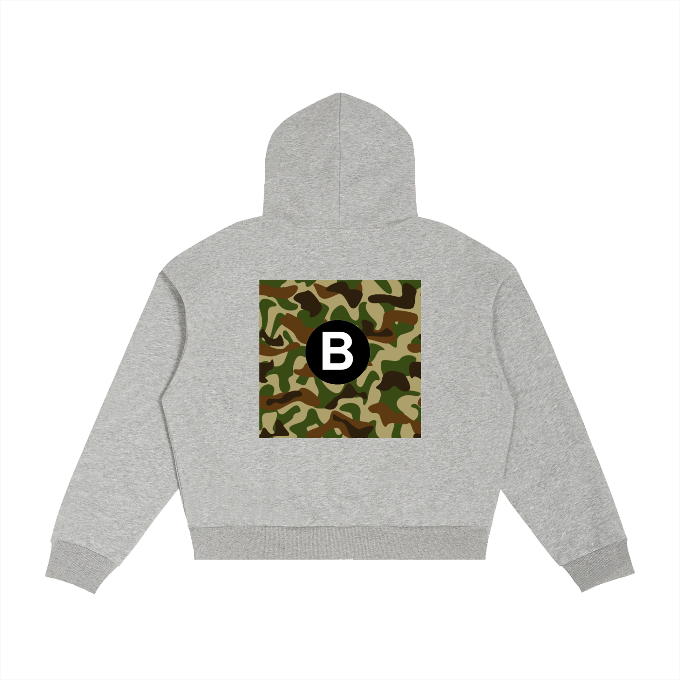 Contrast Plaid Boxy Zip Hoodie